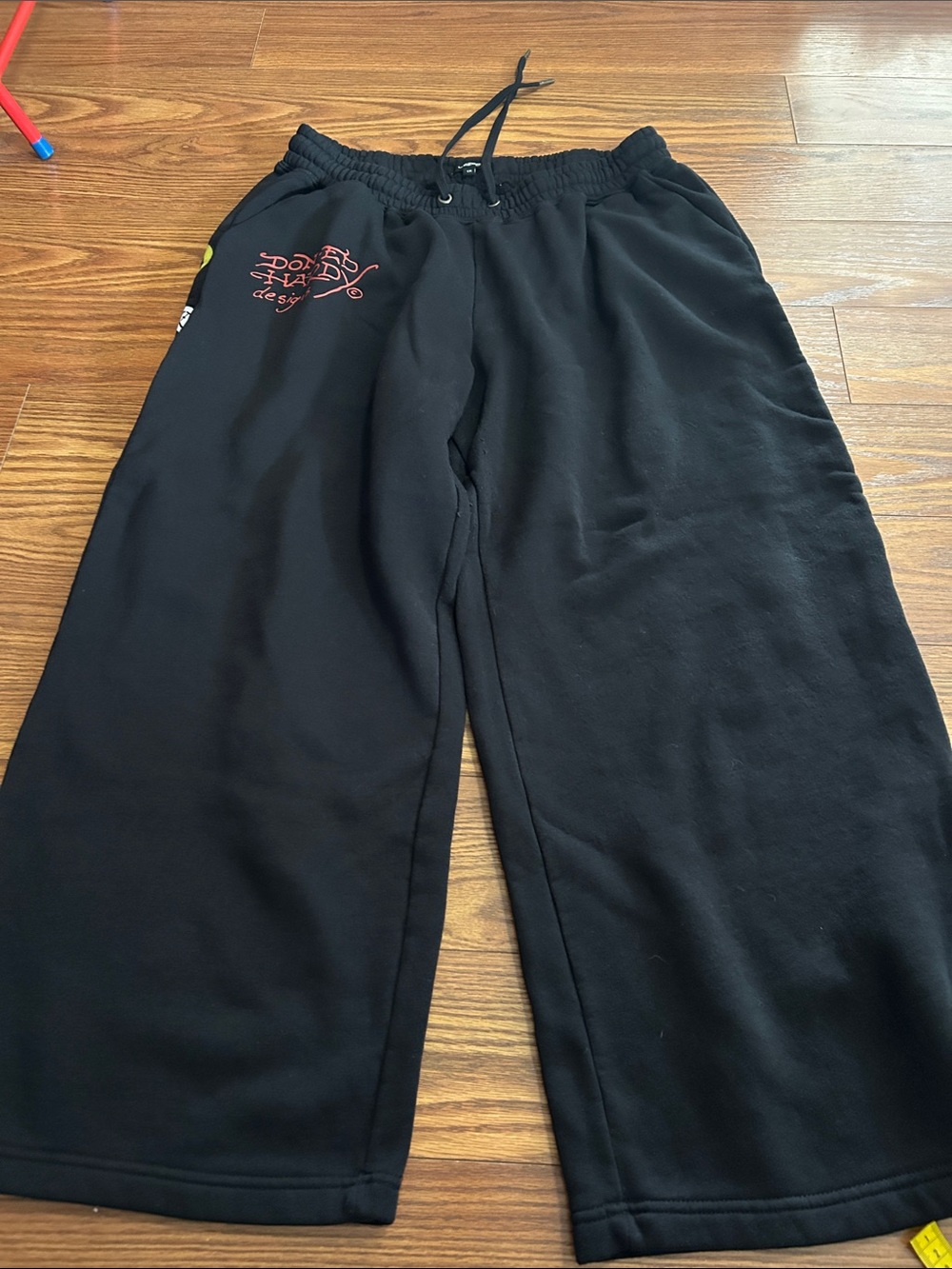 Ed Hardy Men's Y2K Black Sweatpants Love Kills Slowly Skull Graphic Sz XL